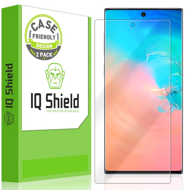 IQShield 2 Pack for Samsung Galaxy Note 10+ Plus/Note 10+ 5G, (6.8 inch Display)(Case Friendly) Easy Install Anti-Scratch Ultra Thin Smudge-Resistant Anti-Bubble Clear TPU Film - Image 1